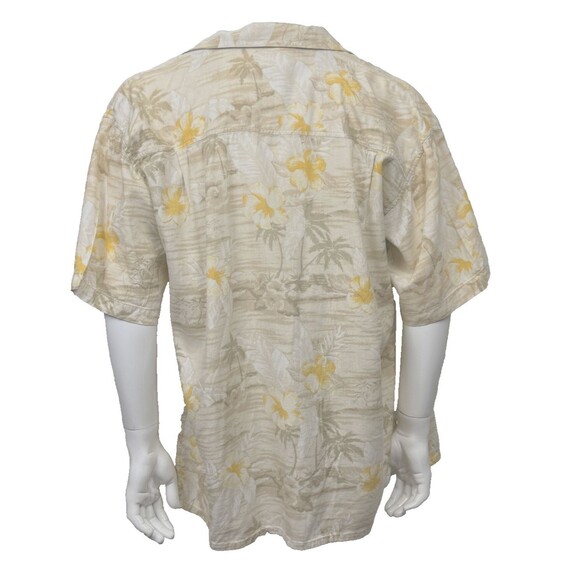 Vintage Hawaiian Shirt Summa Large Y2K Aloha Palm Tree Hibiscus Island Resort - Picture 2 of 4